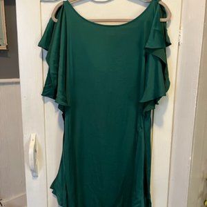 BCBG Green Flutter Dress